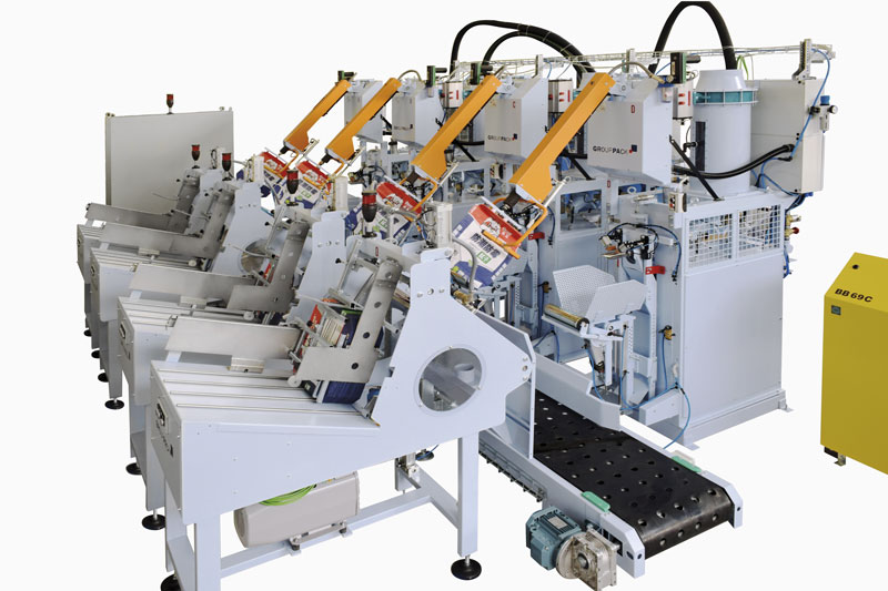 SpeedyBag. Automatic system with one or more outlets for valve bags of any size, any material and any valve dimensions